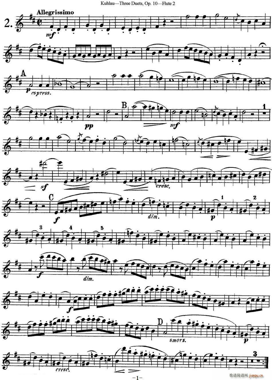 ����L(ch��ng)�Ѷ����ྚ����Op 10 Flute 2 No 2(�Ѻ��V)1