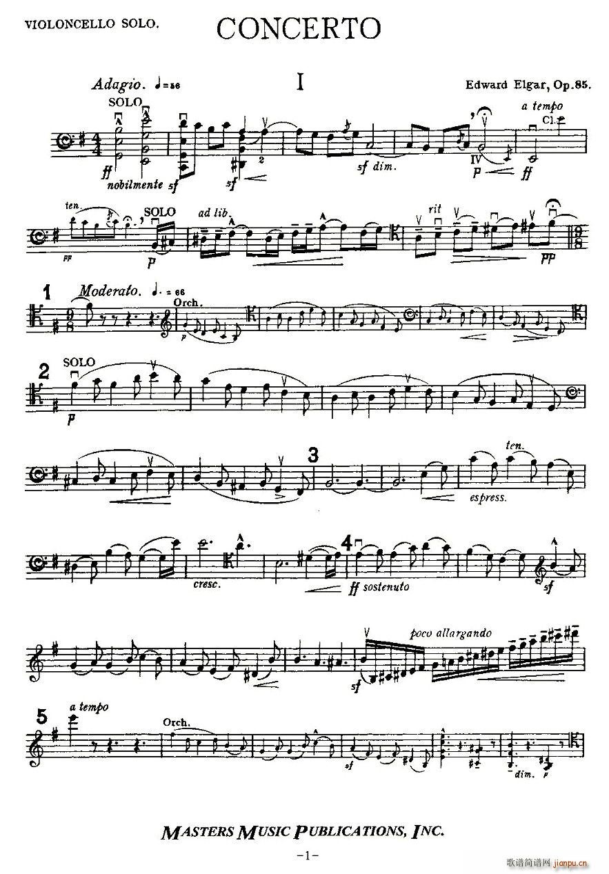 Edward Elgar Concerto e Minor Op85 For Cello(ʮ�ּ�����)1