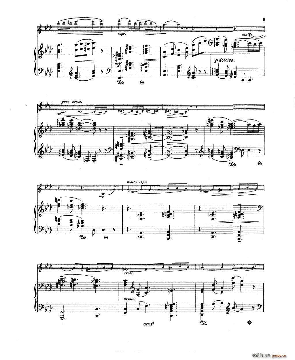 Bowen Barcarolle for violin and piano(����V)11