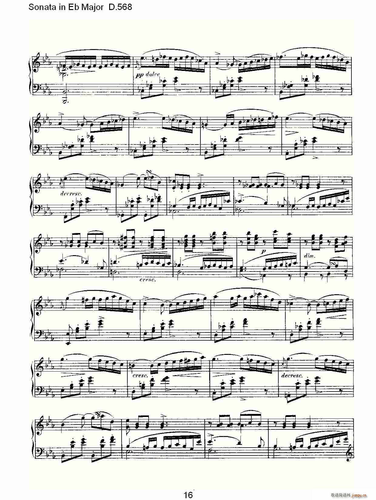 Sonata in Eb Major D.568(ʮ�ּ�����)16
