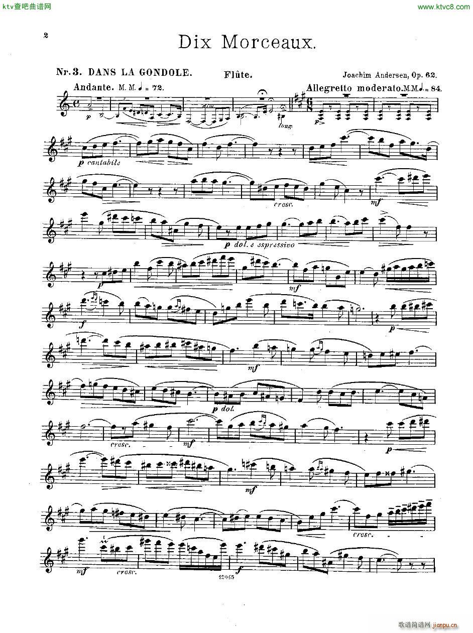 Andersen op 62 Dix Morceaux fl pno(����V)22