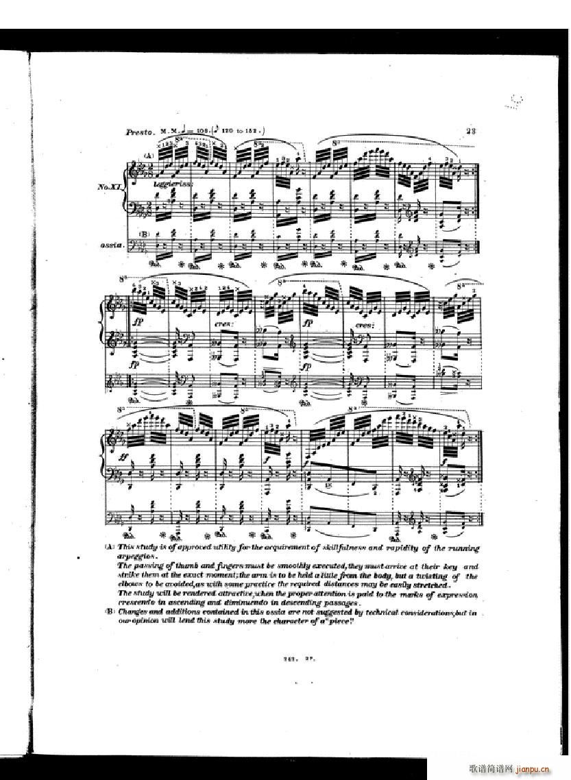 Czerny Etudes de la velocite book II(����V)21