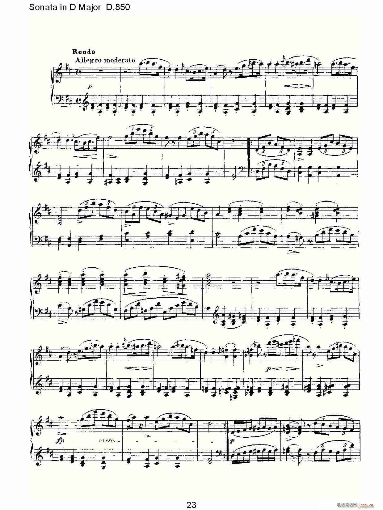 Sonata in D Major D.850(ʮ�ּ�����)23