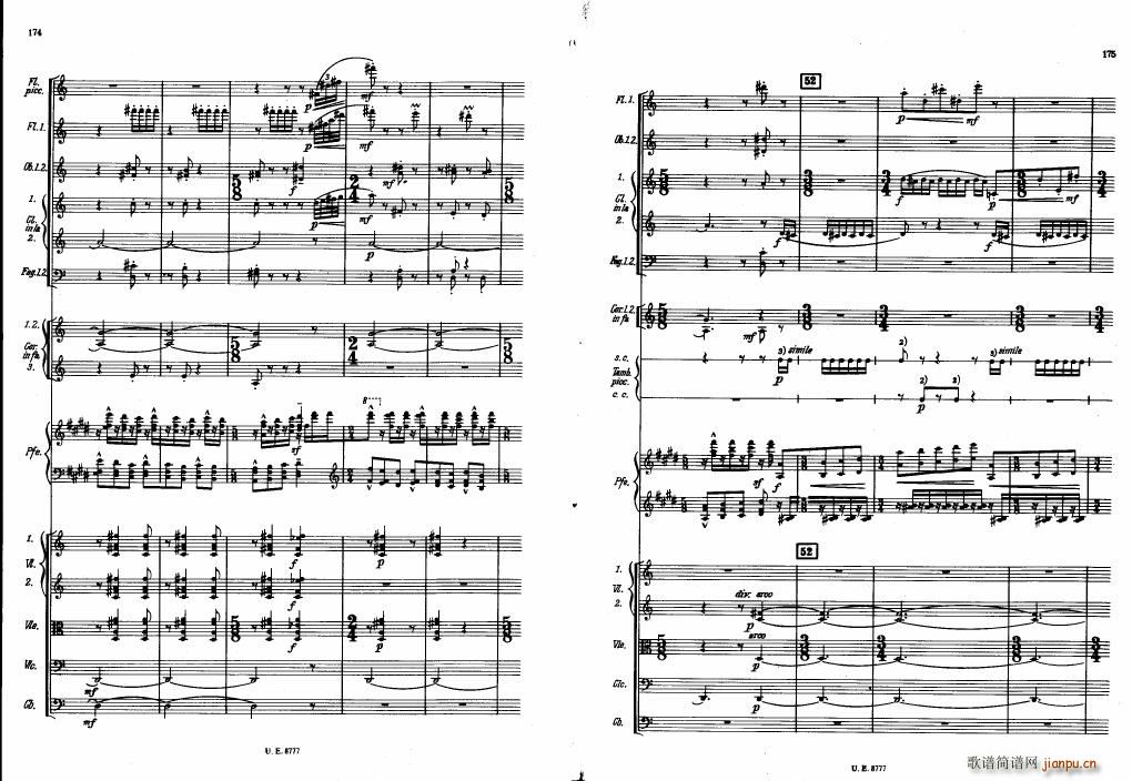 Bartok SZ 83 Piano Concerto No1 Full Score ��(����V)47