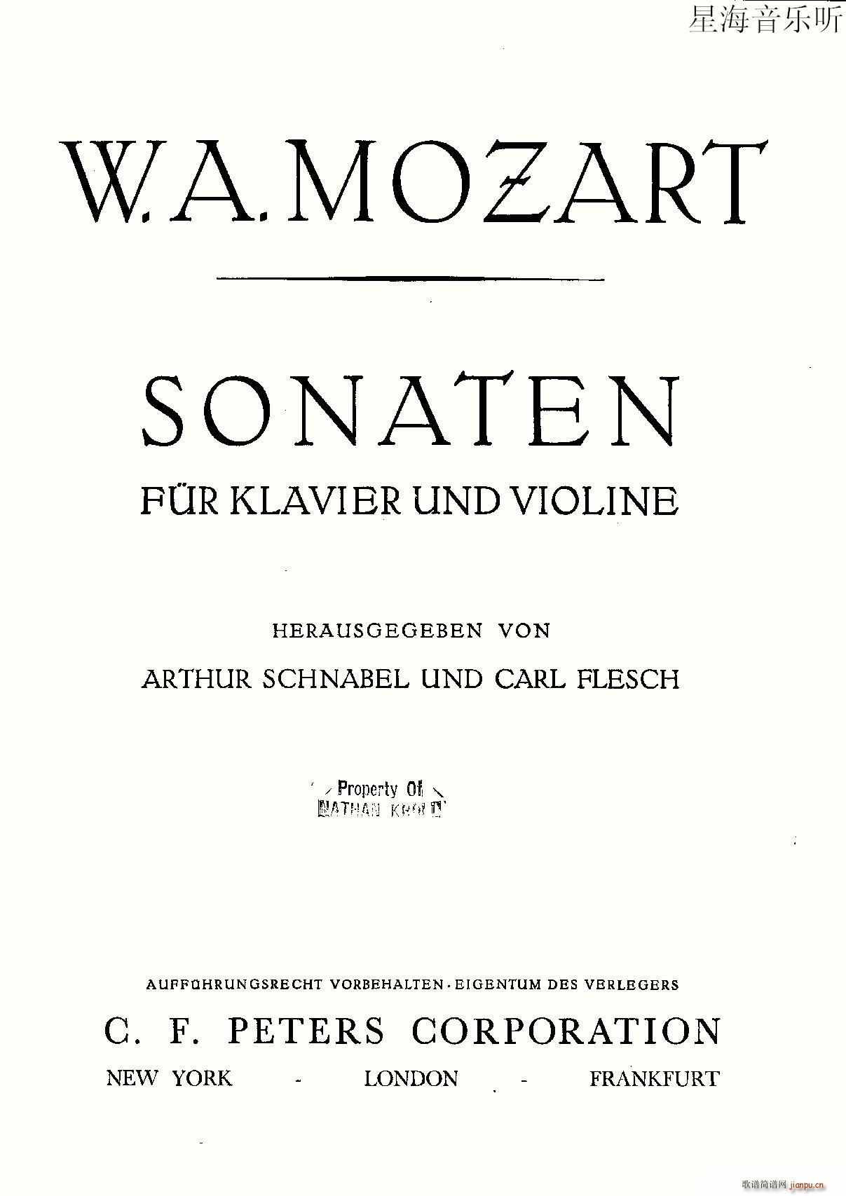 Mozart Violin Sonata No 2 KV 303 �ڶ�С�������Q��(С�����V)1