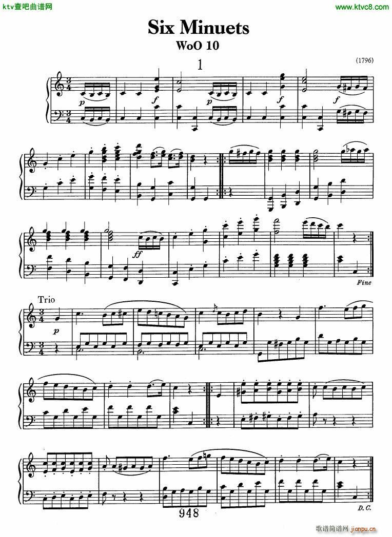Beethoven WoO 10 6 Minuets(����V)1