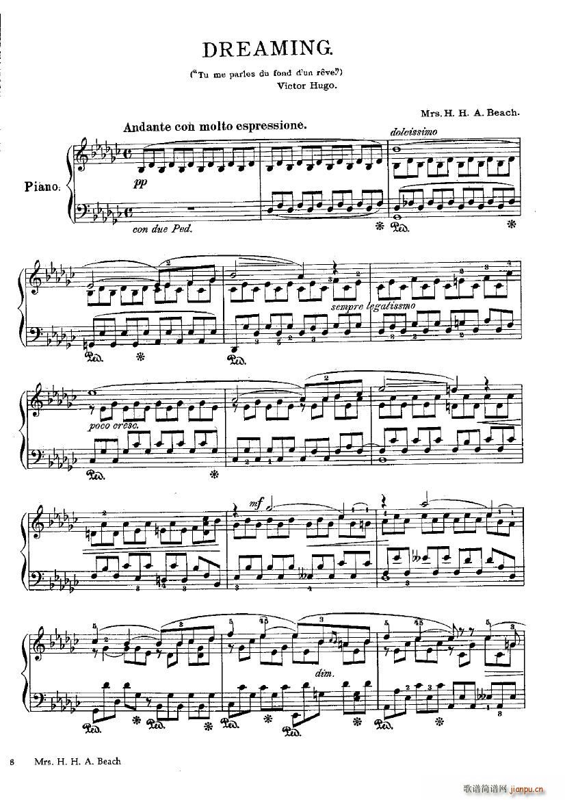 Beach Op 15 No 3 Dreaming 1892(����V)1