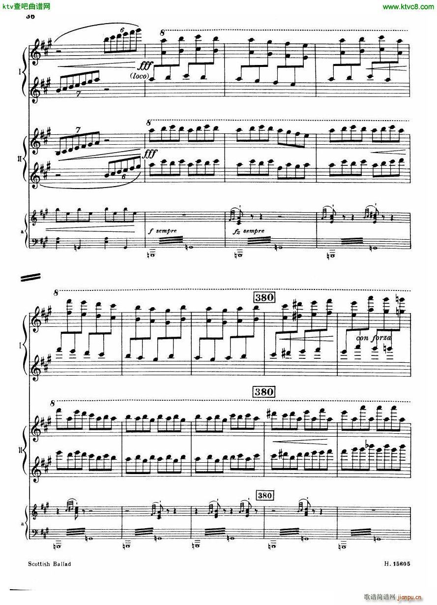 Britten Scottish Ballad op 26 arr for 2 pianos(����V)37