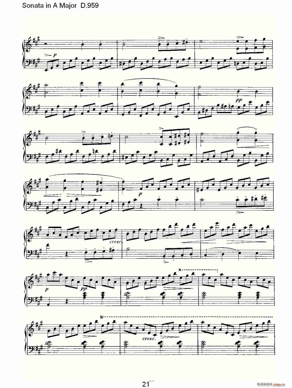 Sonata in A Major D.959(ʮ�ּ�����)21