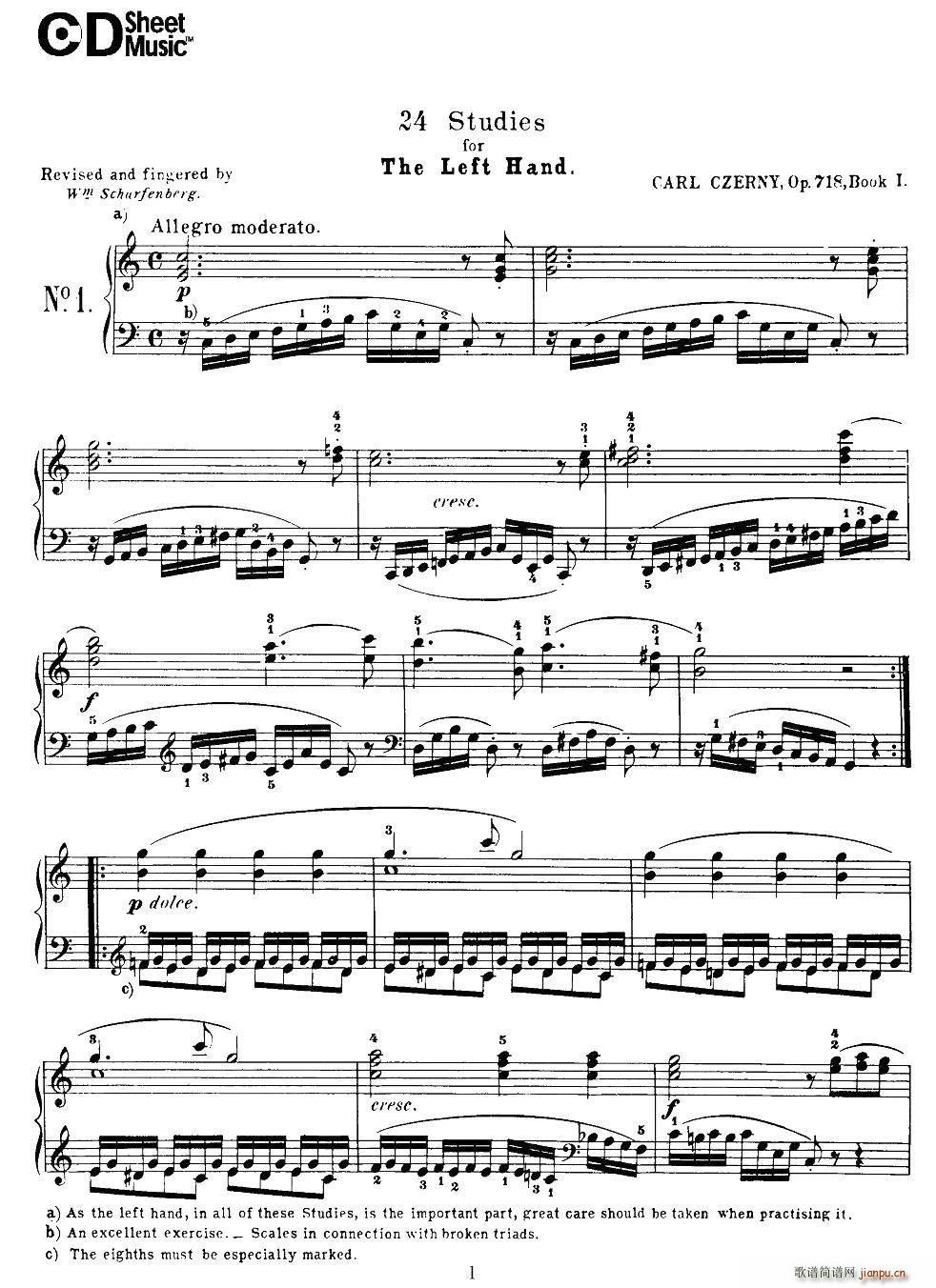 Czerny 24 Piano Studie 1 7 ܇(ch��)���� 24����پ�����(����V)1