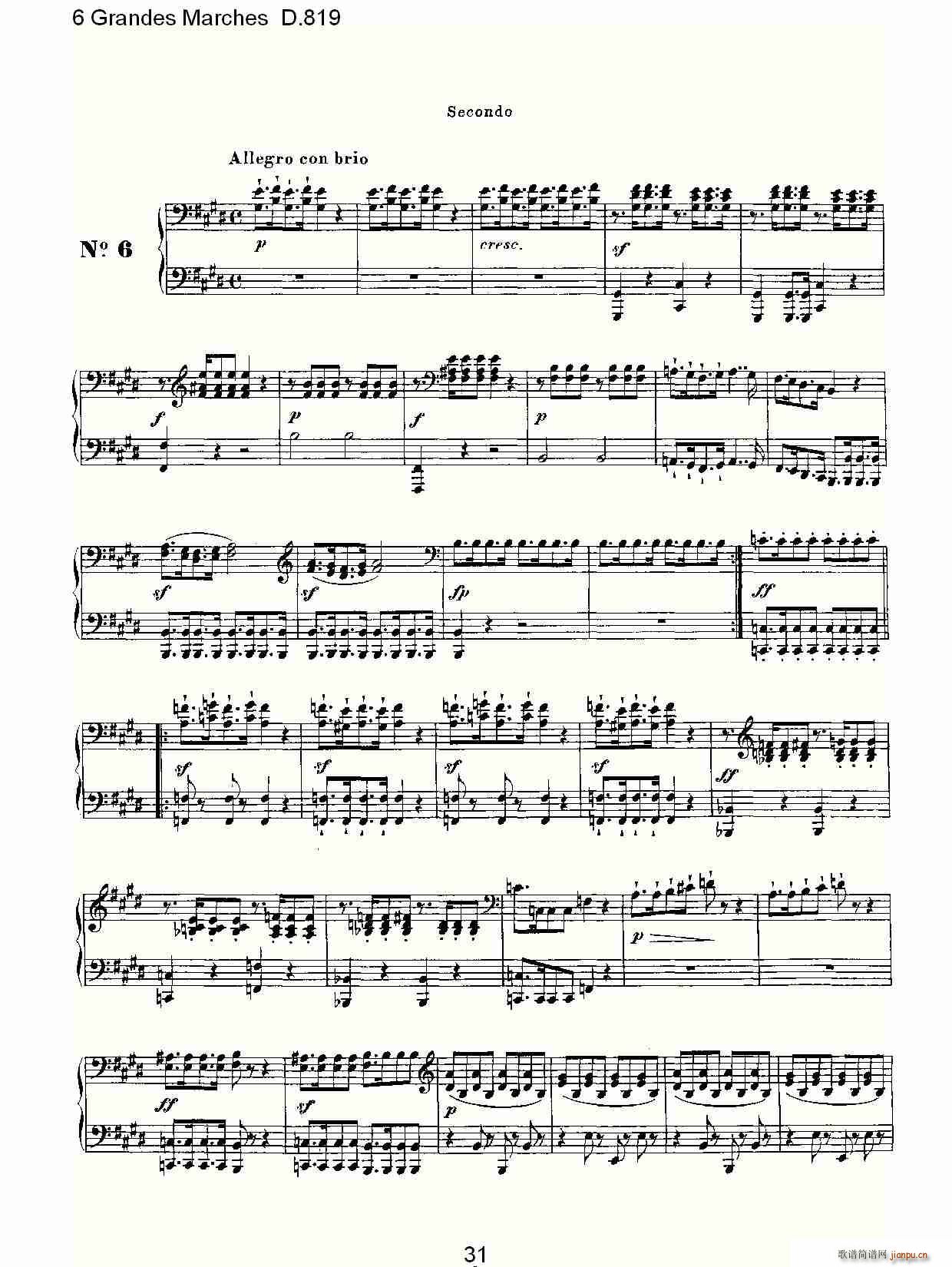 6 Grandes Marches D.819(ʮ�ּ�����)31