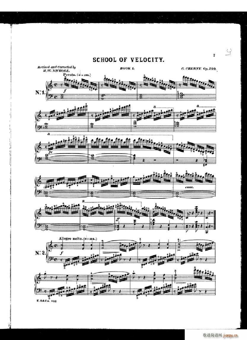 Czerny School of Velocity book 1 Op 299(����V)5