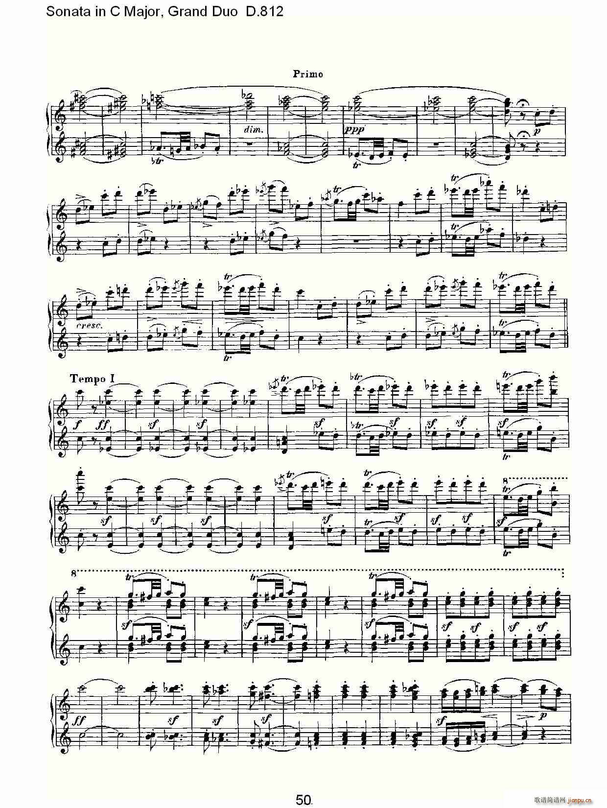 Sonata in C Major, Grand Duo D.812(���V)20