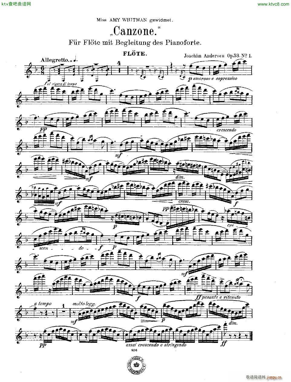 Andersen op 53 no 1 Canzone fl pno(����V)6