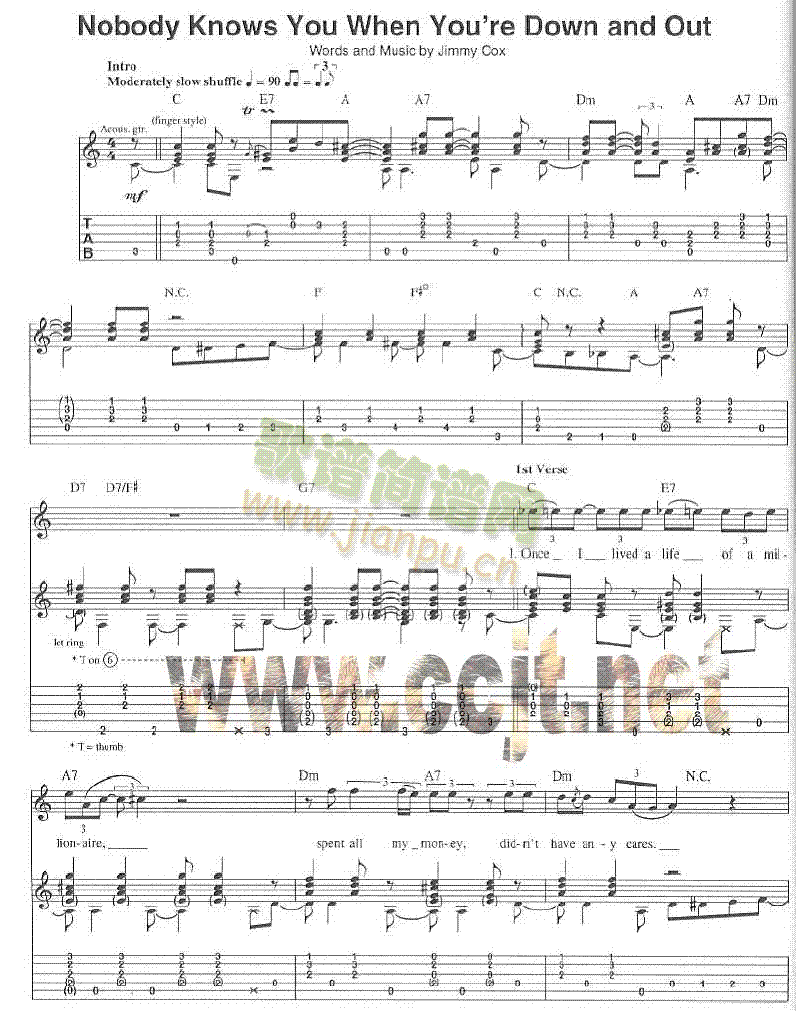 NobodyKnowsYouWhenYOureDownandOut�����V-(�����V)1