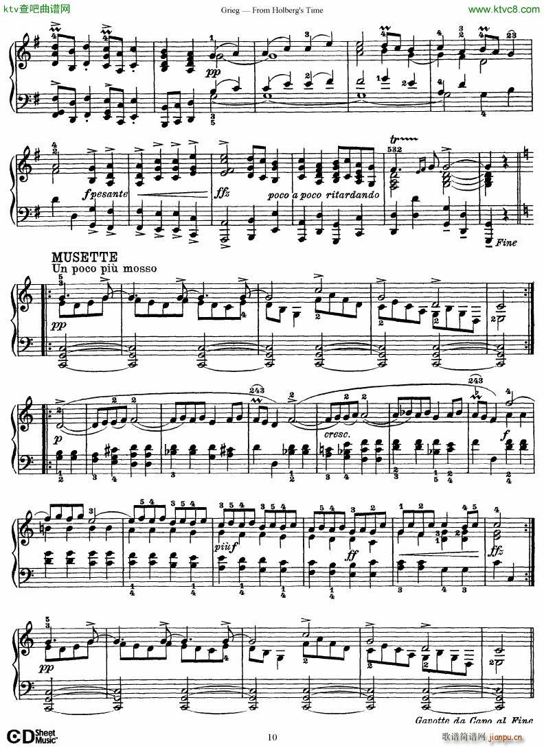 Grieg From Holberg s Time 1 5(����V)10