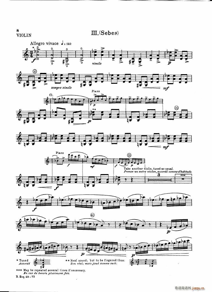 Bartok SZ 111 Contrasts violin(����V)8