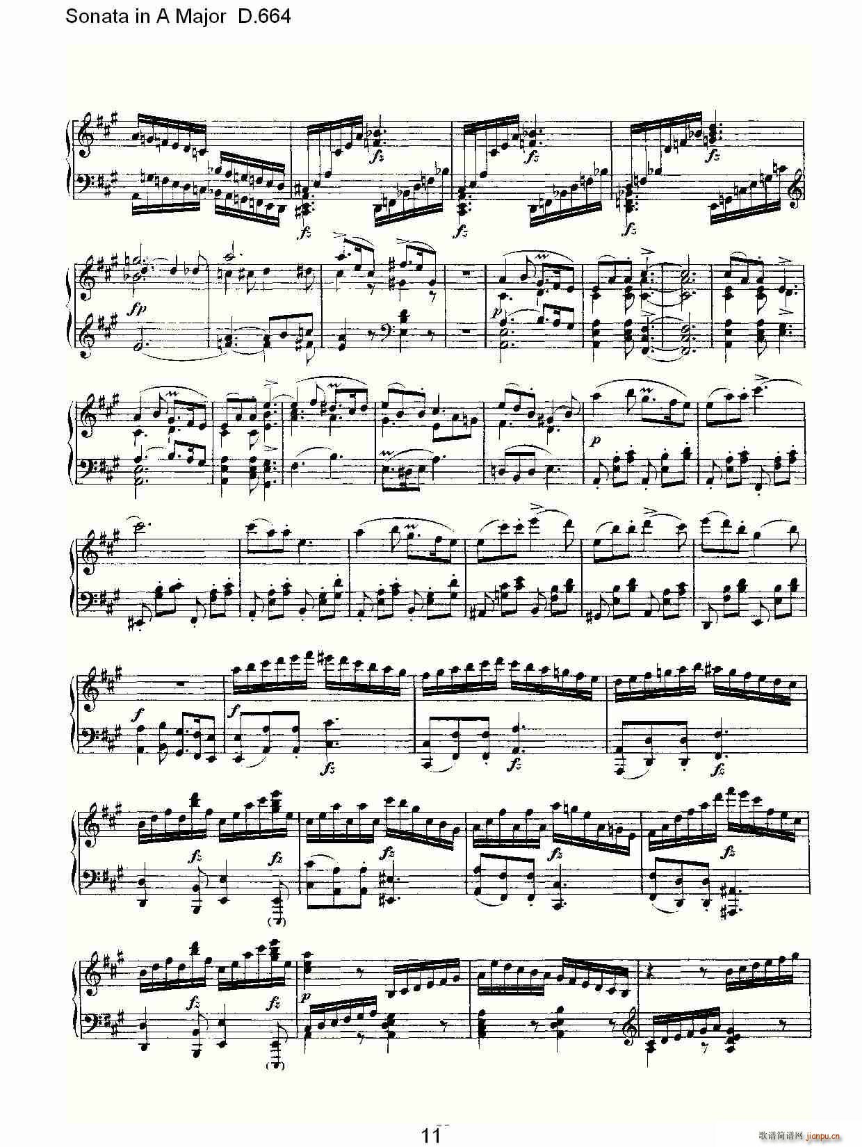 Sonata in A Major D.664(ʮ�ּ�����)11