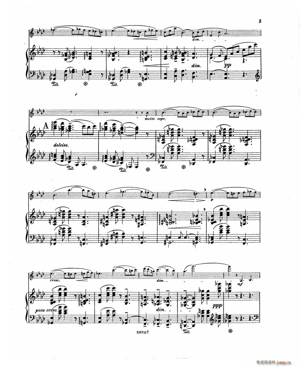 Bowen Barcarolle for violin and piano(����V)5