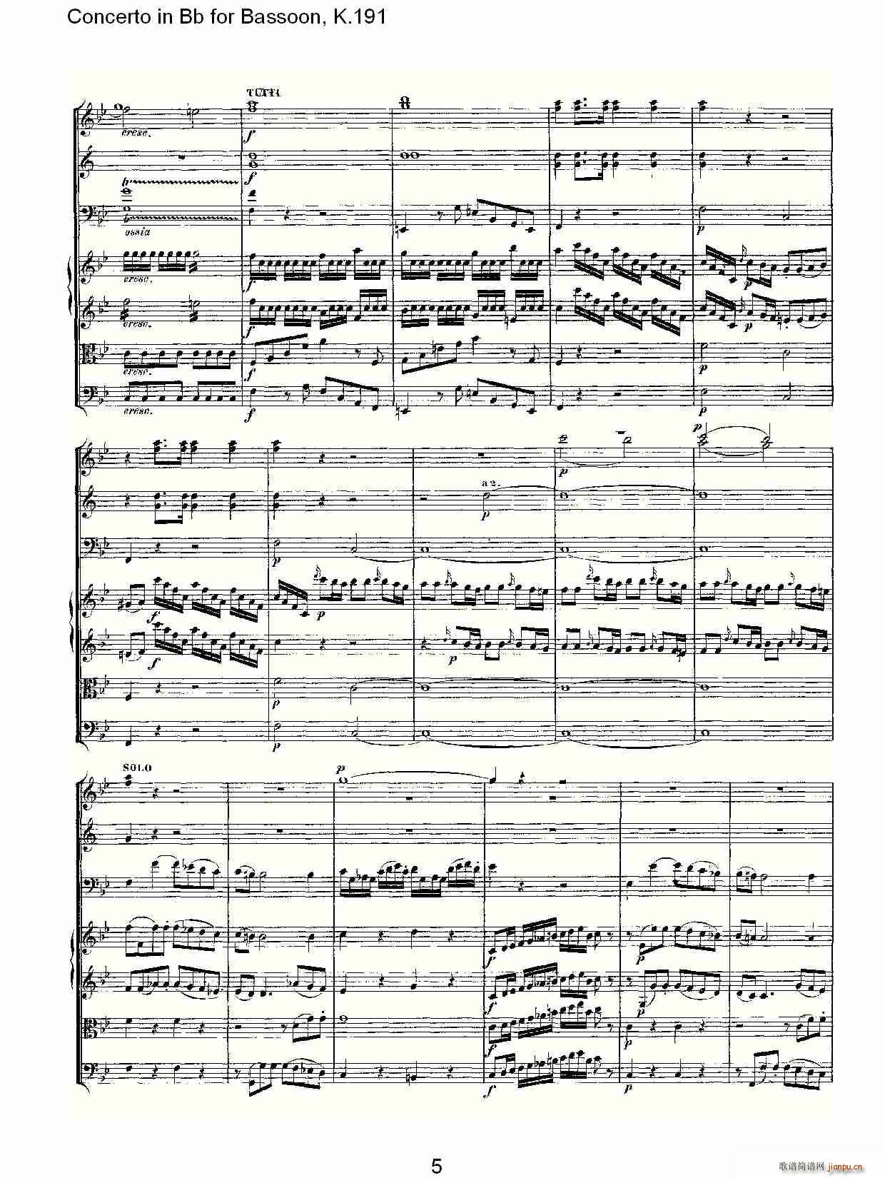 Concerto in Bb for Bassoon, K.191(ʮ�ּ�����)5