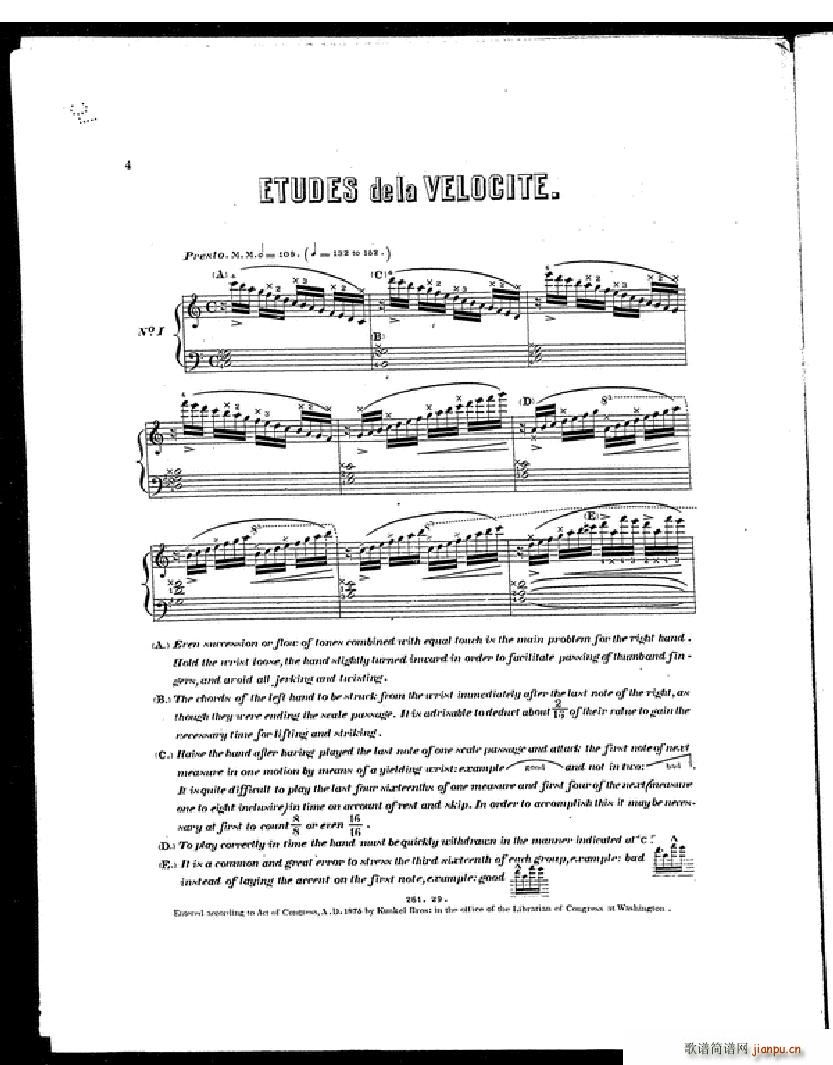 Czerny Etudes de la Velocite(����V)1