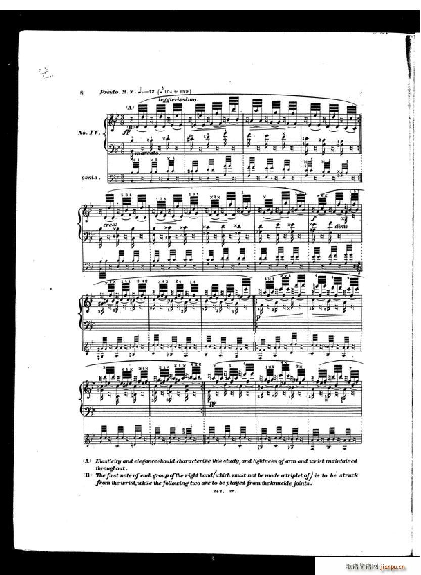 Czerny Etudes de la velocite book II(����V)6