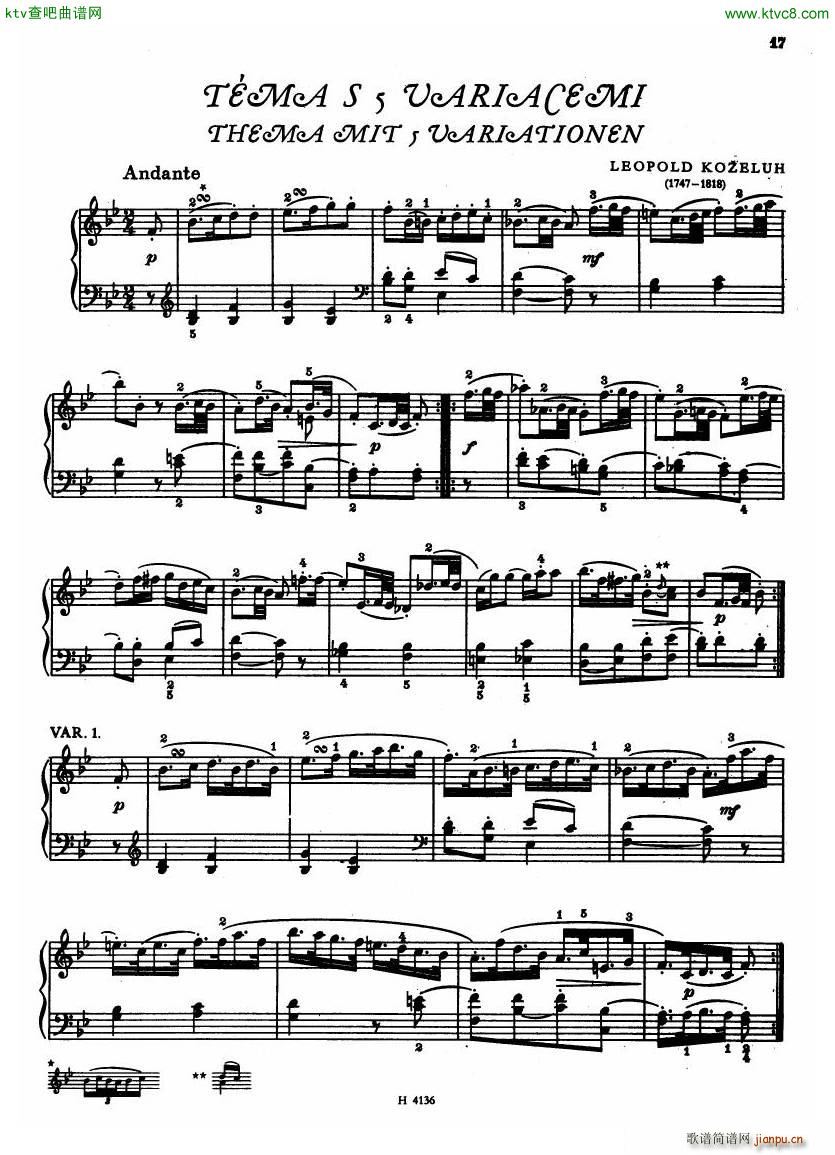 Czech piano variations from 18th century(����V)15