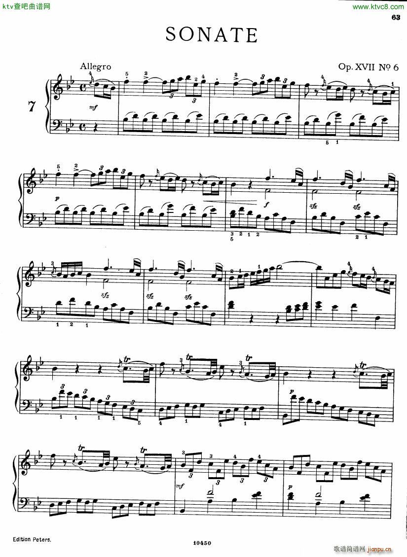 Bach JC op 17 no 6 Sonata(����V)1