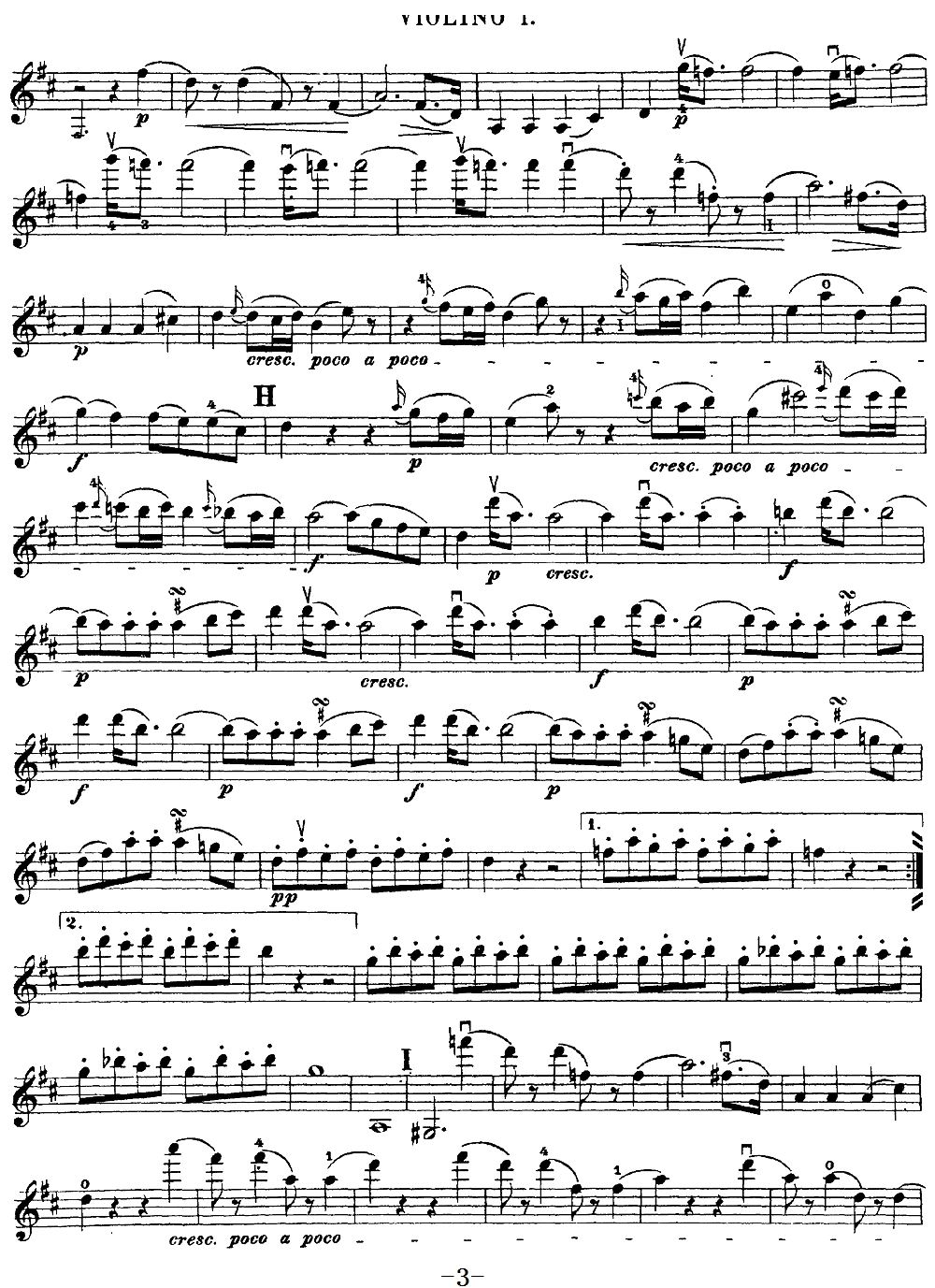 Mozart Quartet No 20 in D Major K 499 Violin 1(ʮ�ּ�����)3