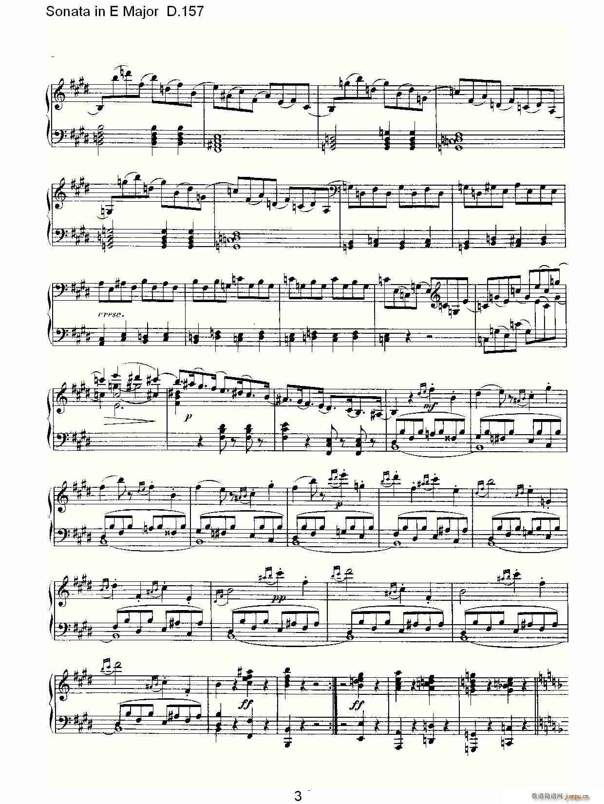 Sonata in E Major D.157(ʮ�ּ�����)3