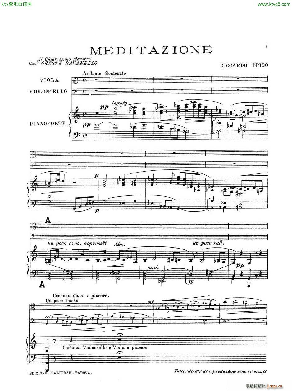 Drigo Meditation Viola Cello Piano(����V)12