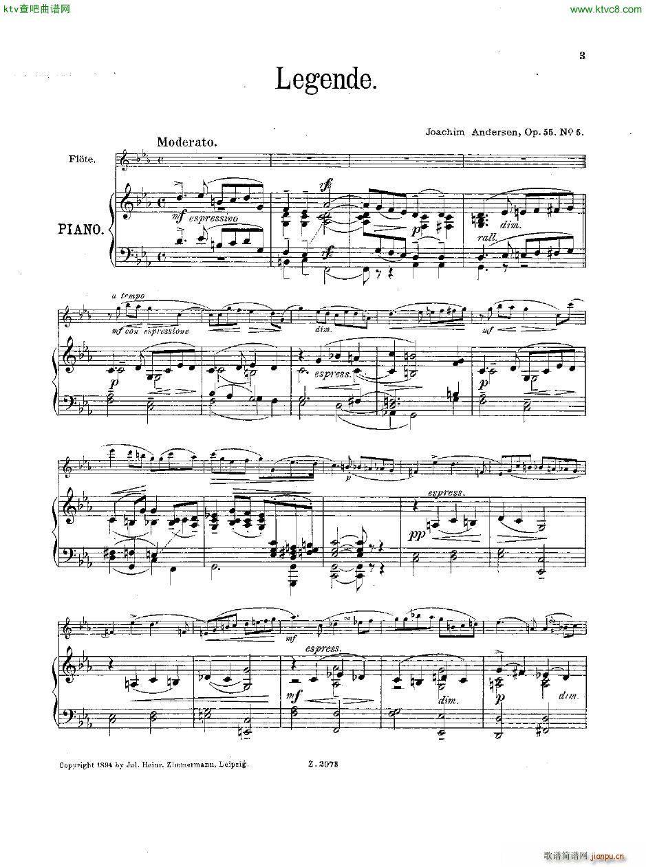 Andersen op 55 Acht Vortragsst��cke fl pno(����V)30