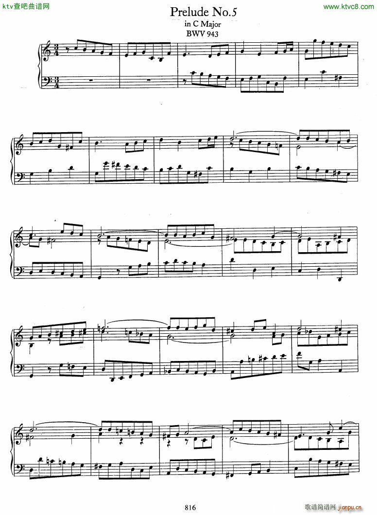 Bach JS BWV 939 943 5 Preludes(����V)5