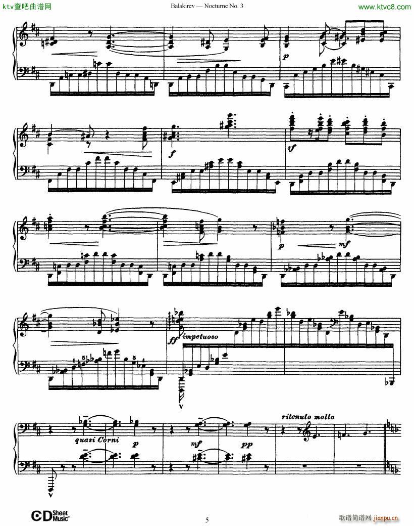Balakirev Nocturne No 3(����V)5