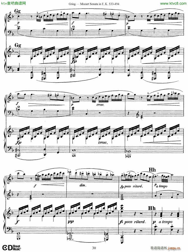 Grieg Sonata K 533 Mozart 2nd Piano Grieg(����V)30