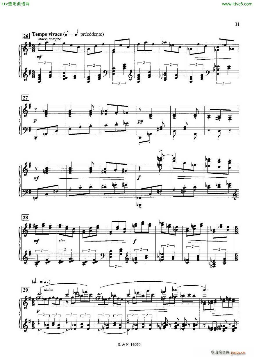 Durufl�� Op 6 Trois Danses(����V)10