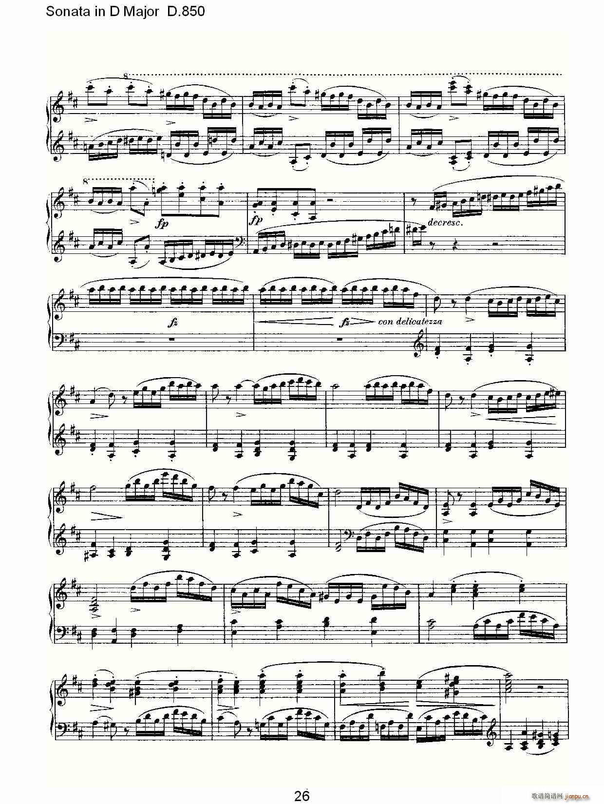 Sonata in D Major D.850(ʮ�ּ�����)26