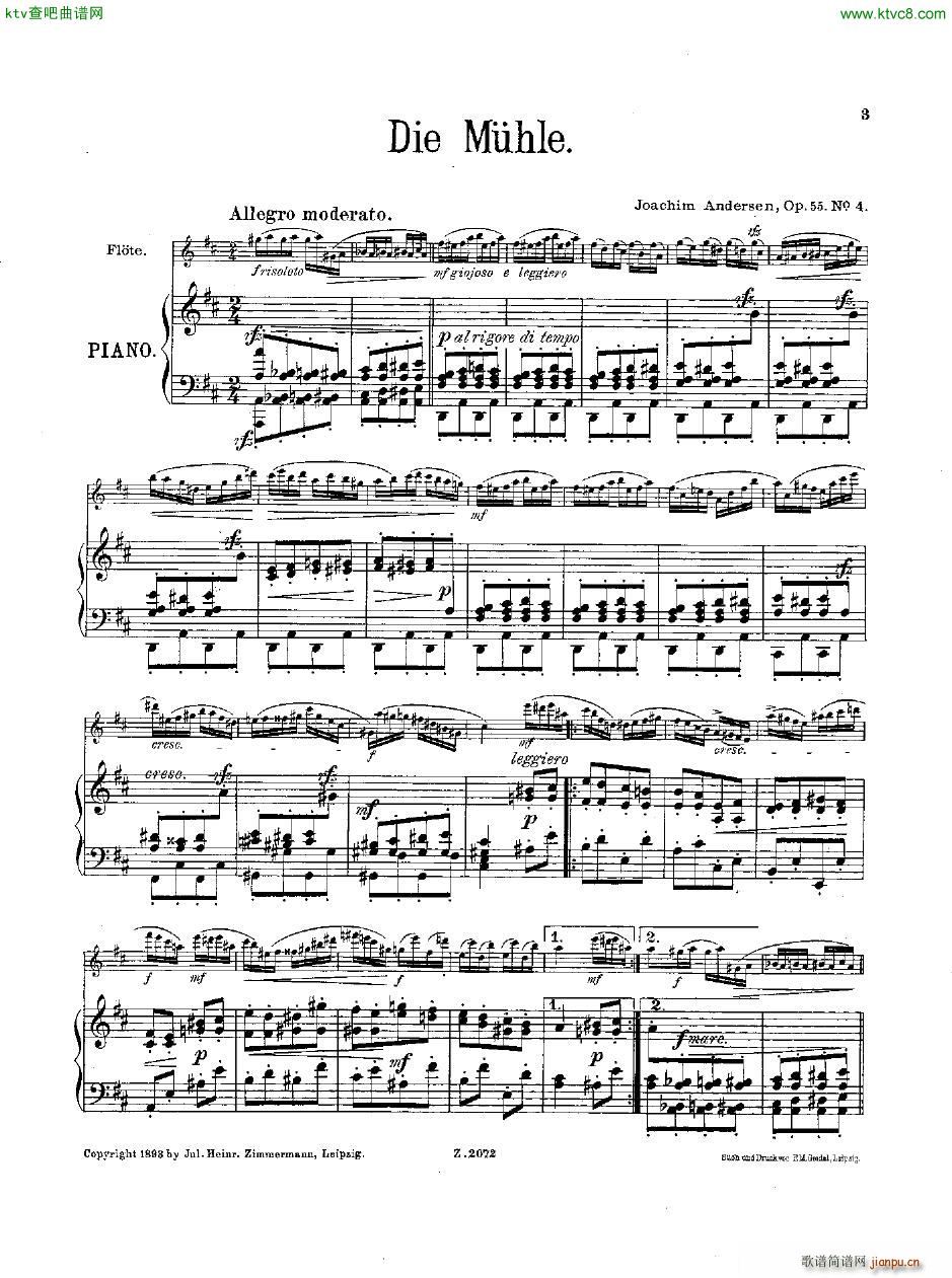 Andersen op 55 Acht Vortragsst��cke fl pno(����V)21