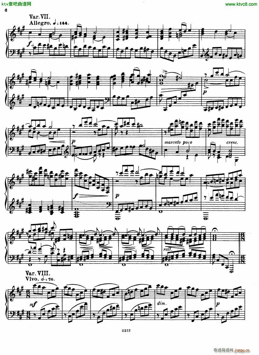 Glazunov Theme et Variations Op 72(����V)6