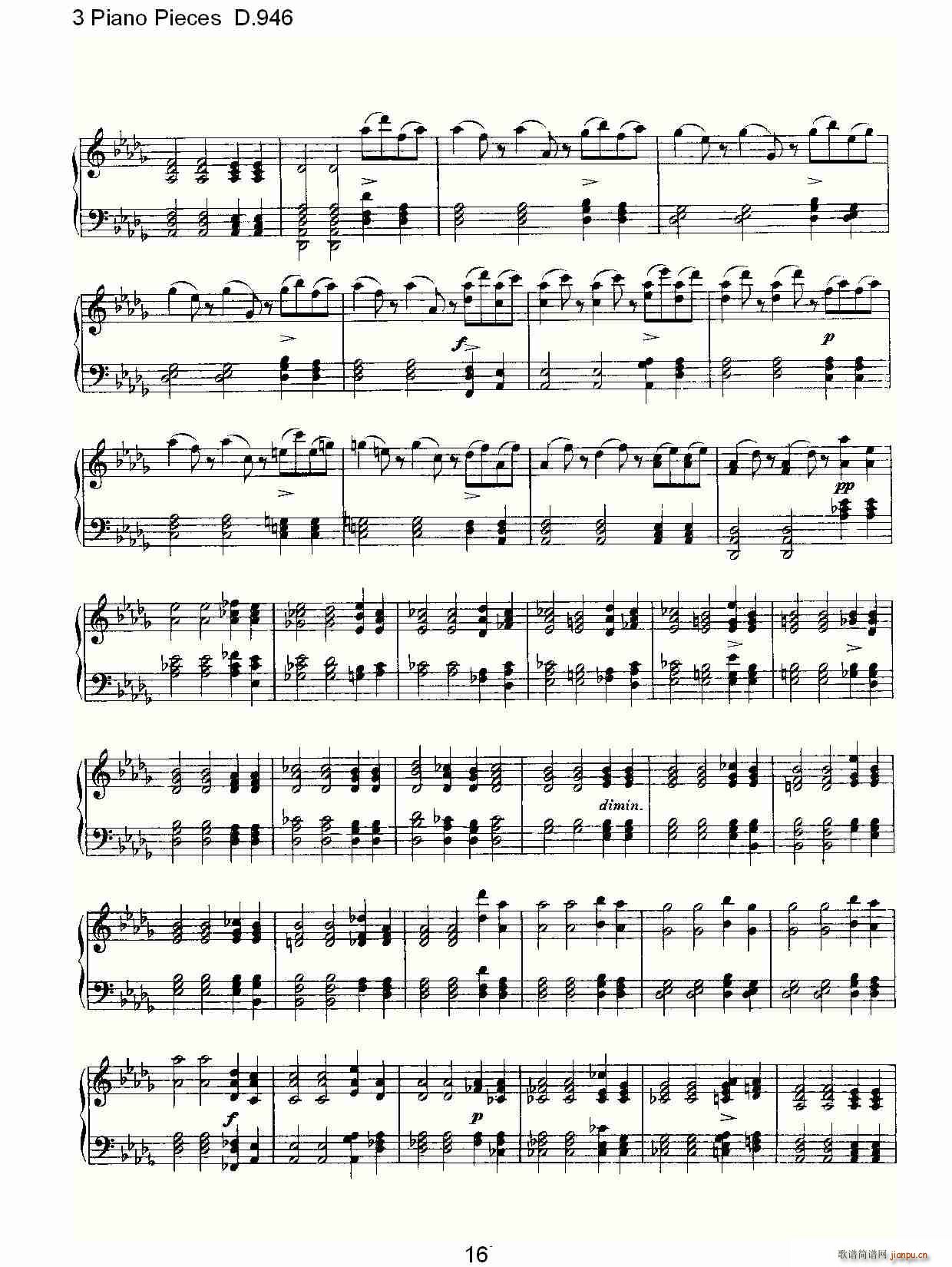 3 Piano Pieces D.946(����V)16