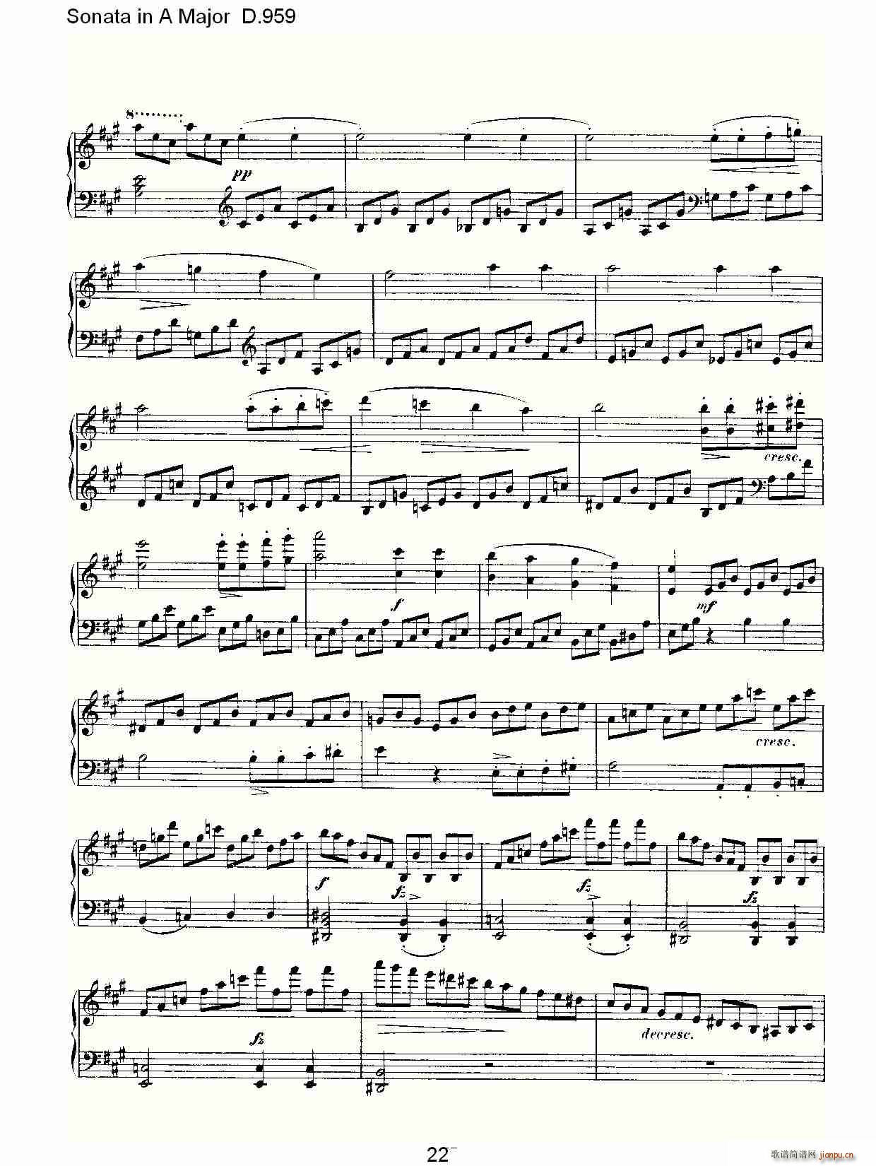 Sonata in A Major D.959(ʮ�ּ�����)22