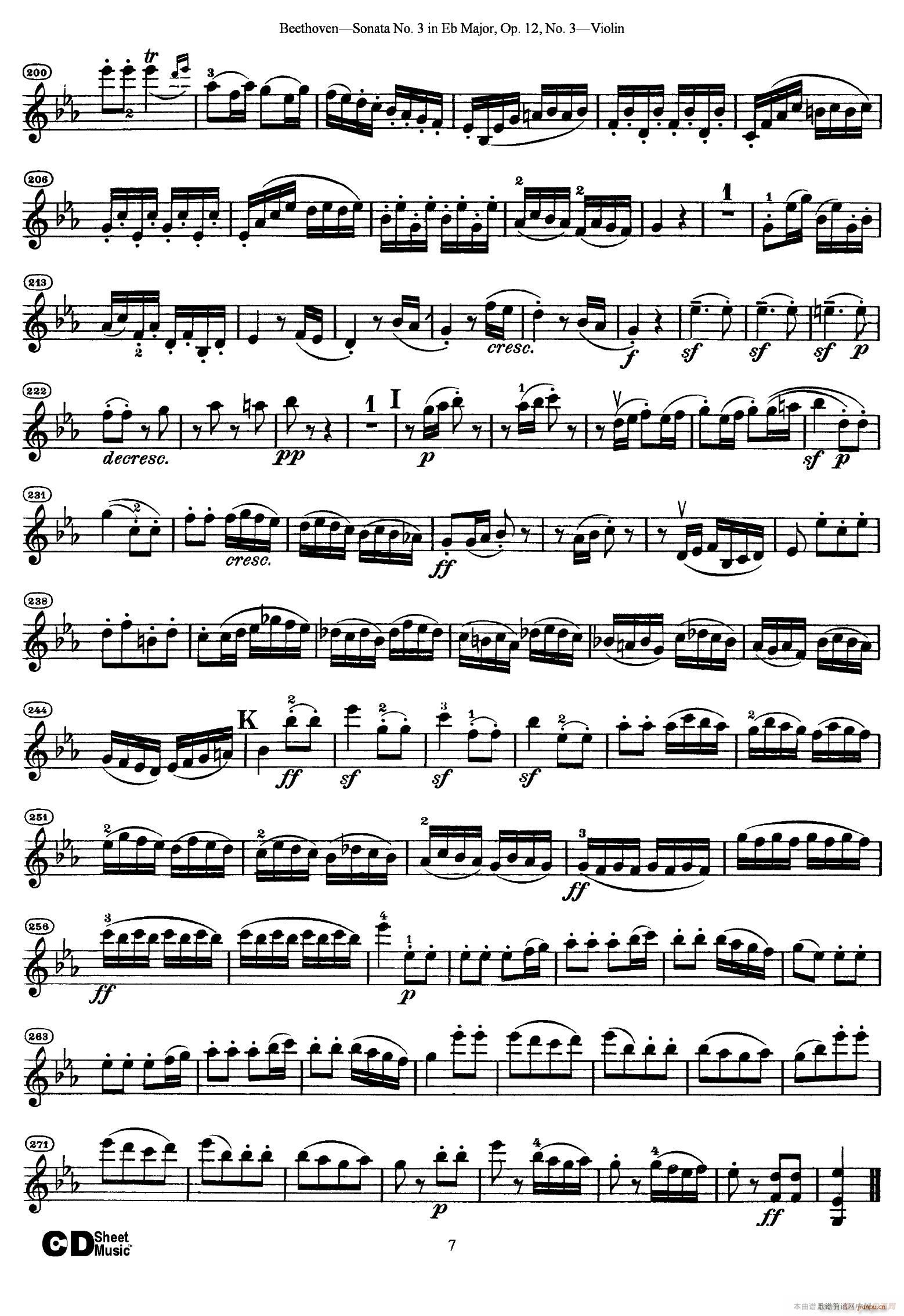 A���{�ڶ�С�������Q�� Sonata No 2 in A Major Op 12 No 2(С�����V)7