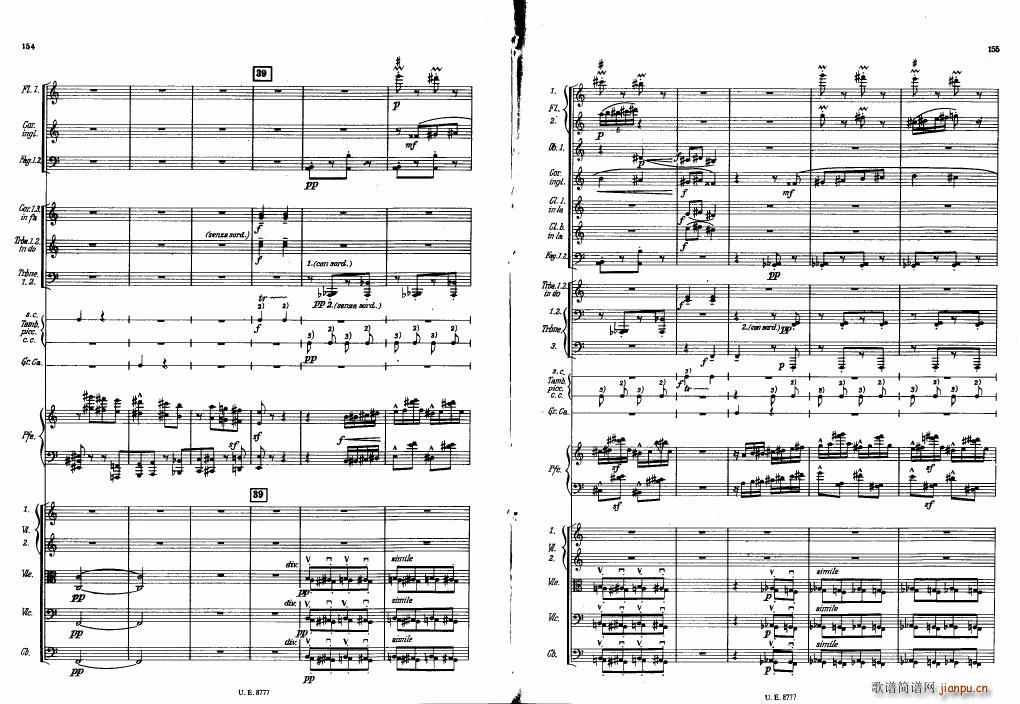 Bartok SZ 83 Piano Concerto No1 Full Score ��(����V)29