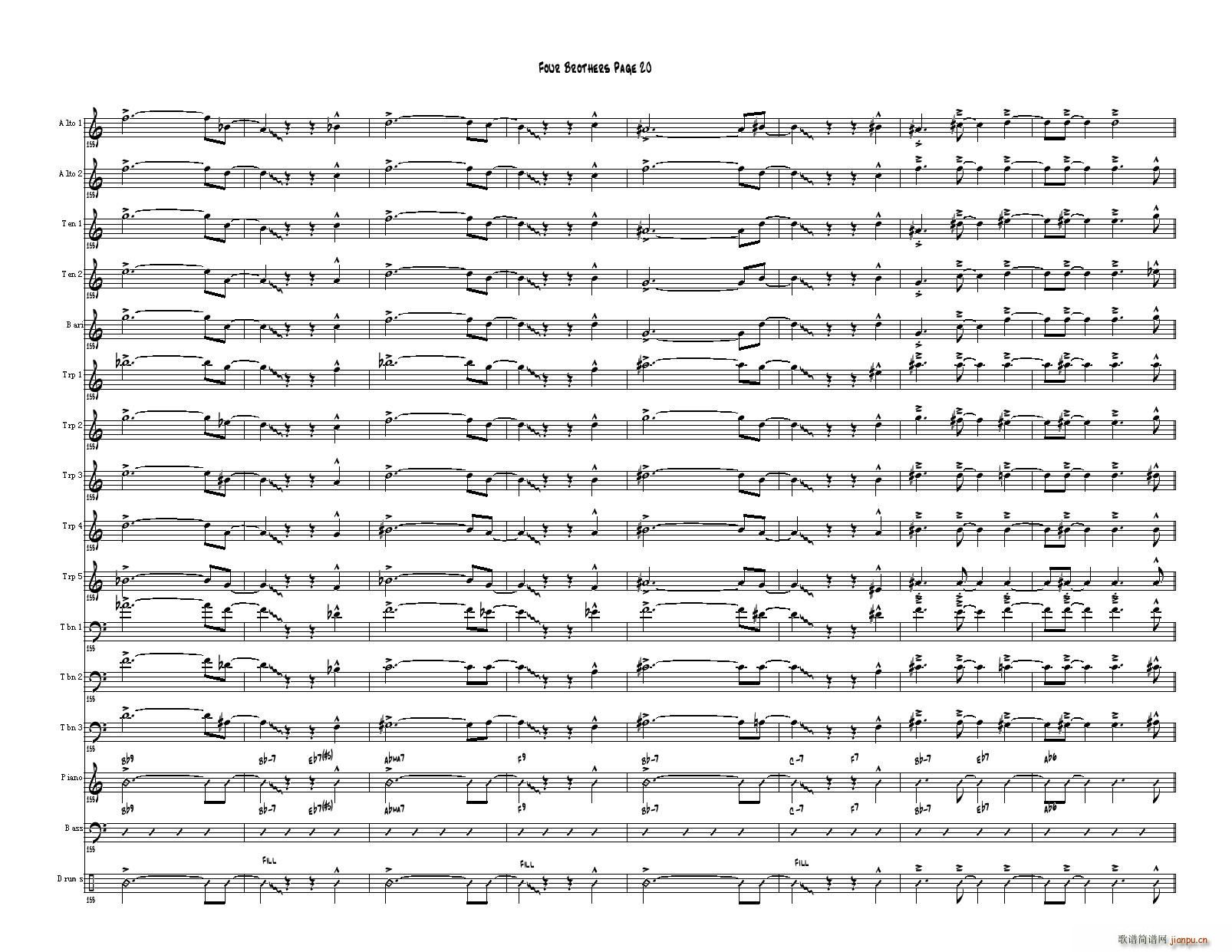 Four Brothers Big Band score(���V)20