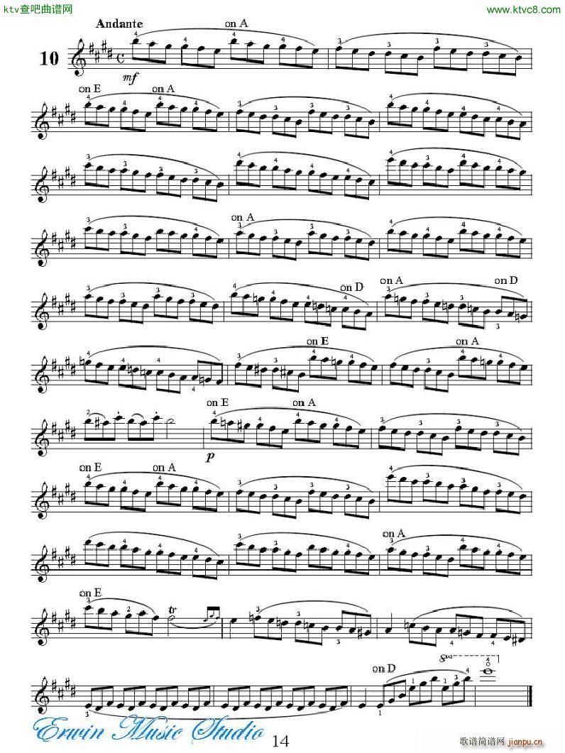 ���R�ɠ� 42�׾�����Rudolphe Kreutzer 42 Studies 01 12(ʮ�ּ�����)14