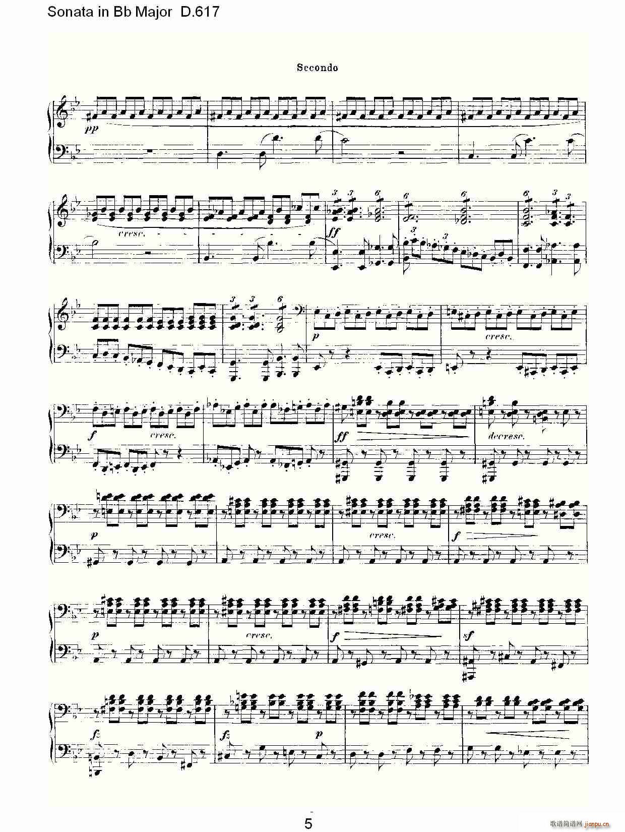 Sonata in Bb Major D.617(ʮ�ּ�����)5