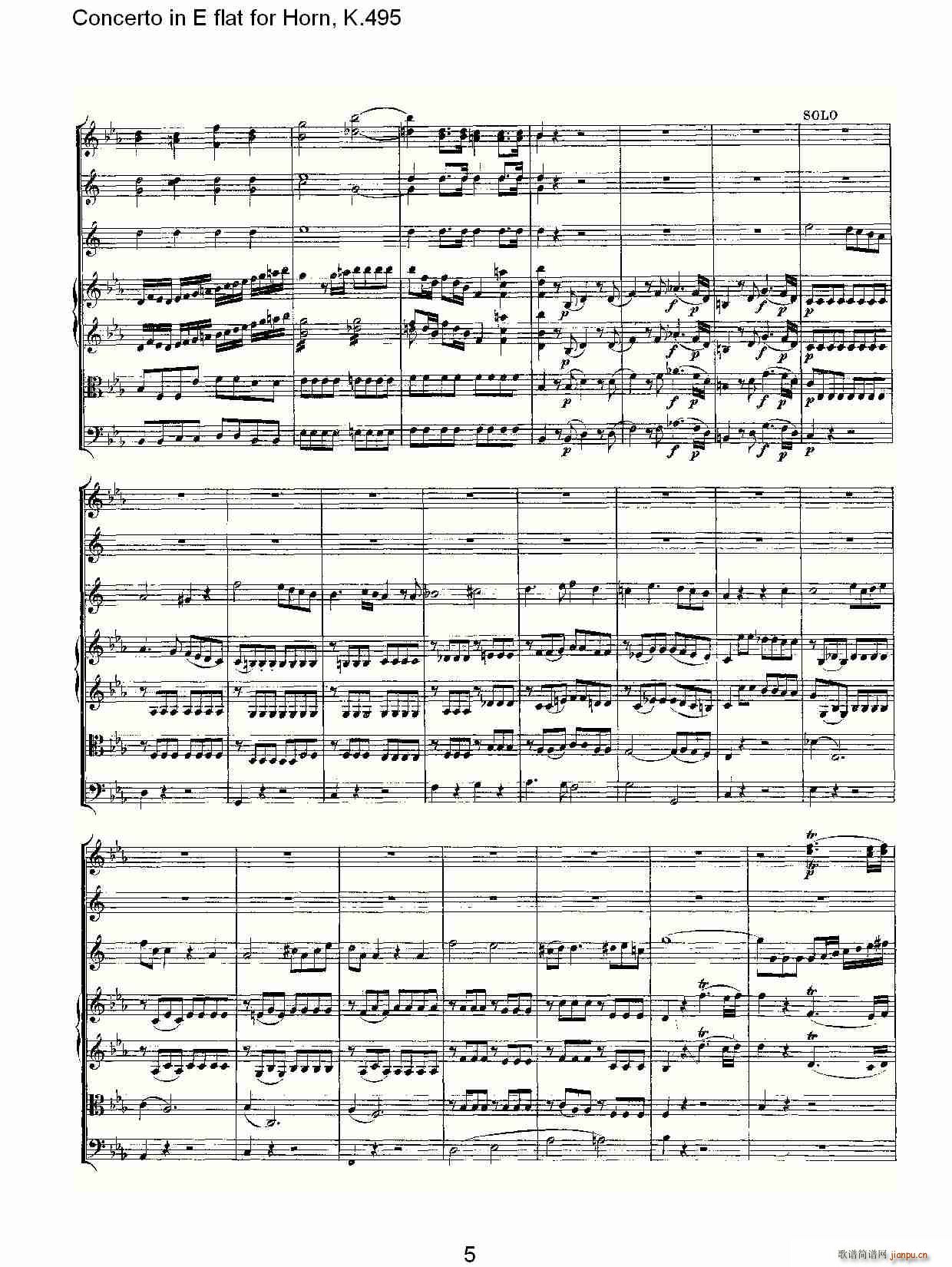 Concerto in E flat for Horn, K.495(ʮ�ּ�����)5