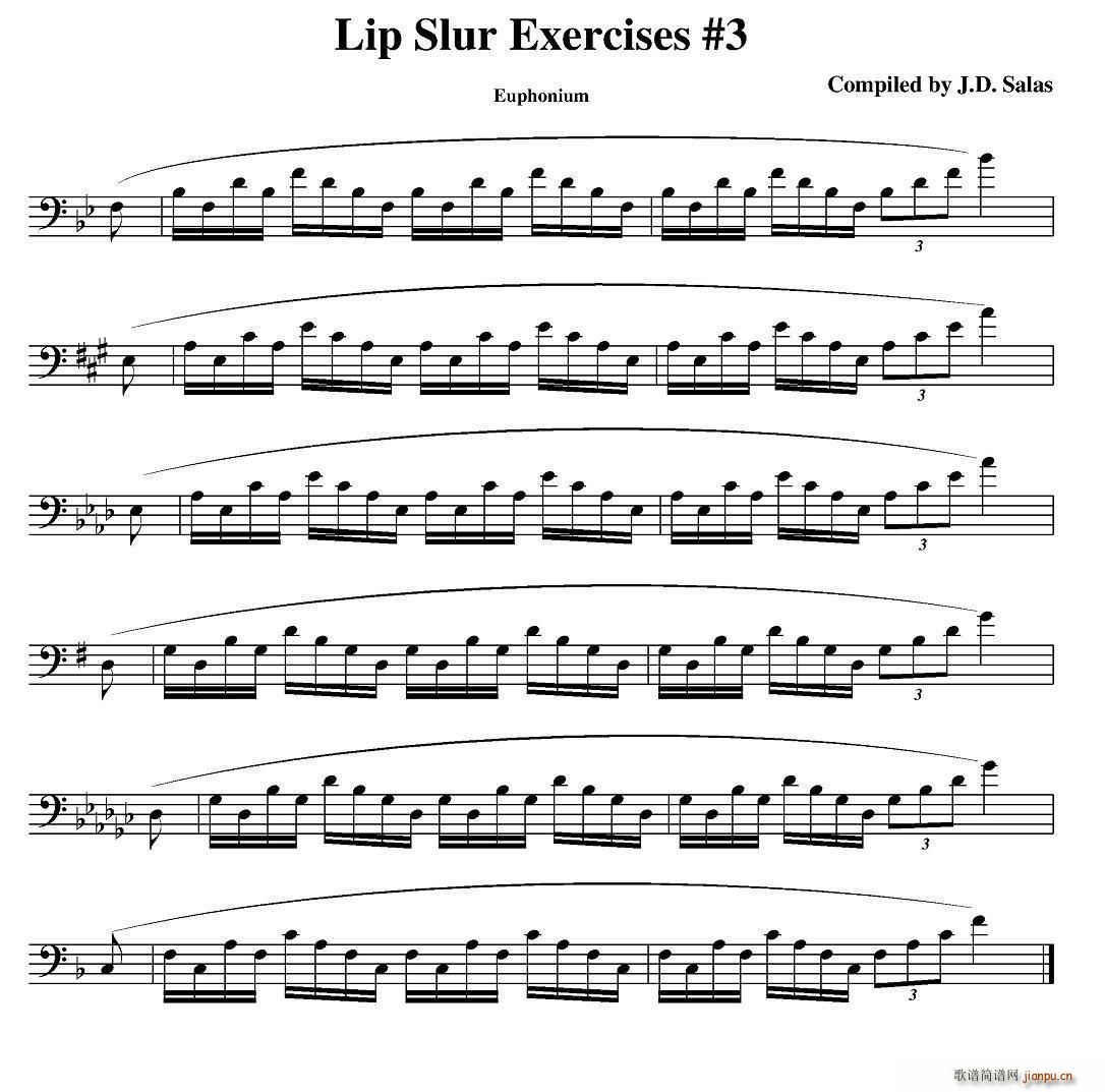 Lip Slur Exercises Euphonium ��̖�����̲��x��(ʮ�ּ�����)3