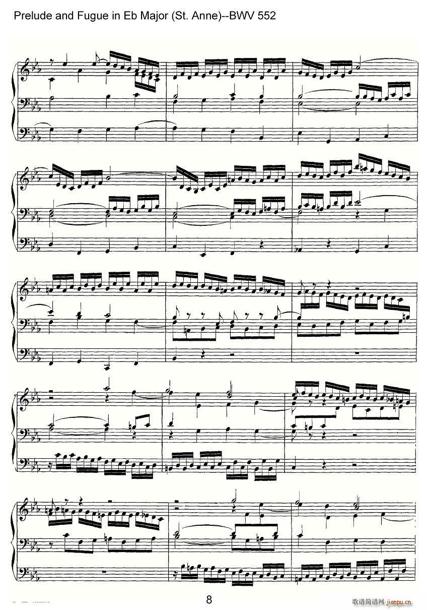 Prelude and Fugue in Eb Major St Anne BWV 552 ���L(f��ng)��(ʮ�ּ�����)8