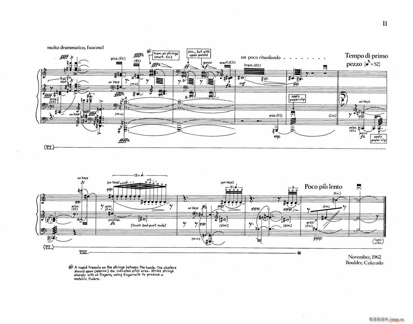 Crumb Five Pieces for Piano(����V)9